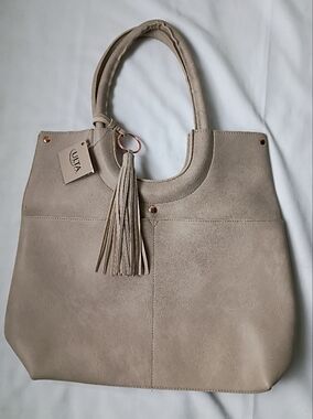 ULTA Beige Tassel Tote Bag for Women